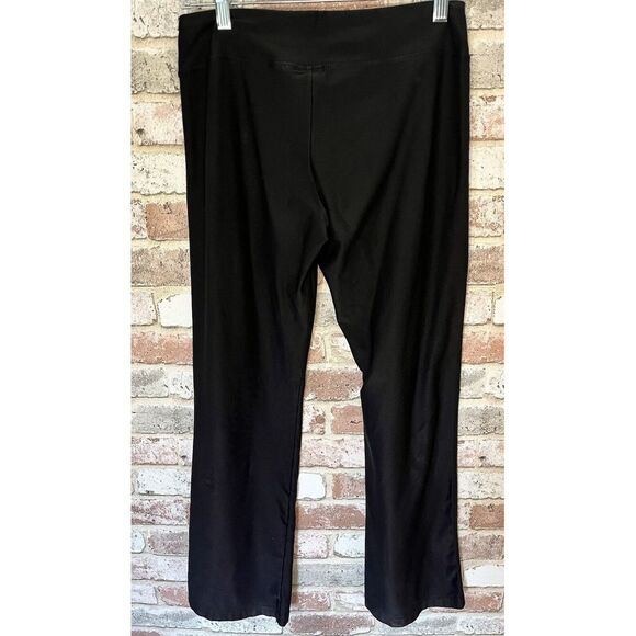 NIKE Dri-Fit Women's Black Stretch Poly Wide Leg Cropped Workout/Yoga Pants Sz S - Picture 2 of 3